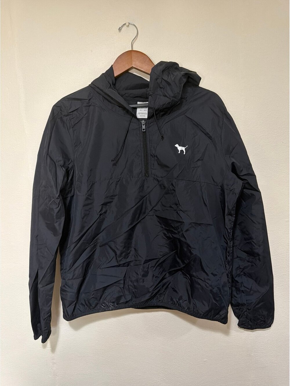 Women’s M Black “Pink” Hooded Windbreaker